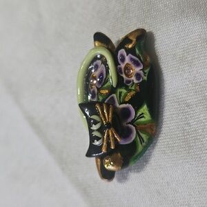 Cute Black Cat Kitten Resin Pin Brooch